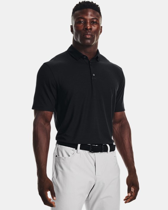 Men's UA Luxe Polo, Black, pdpMainDesktop image number 0